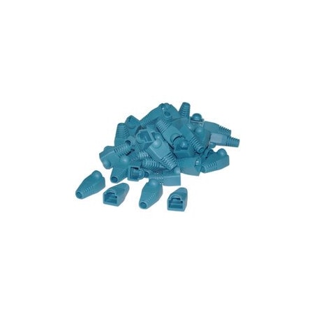 Cable Wholesale RJ45 Strain Relief Boots, Blue, 50 Pieces Per Bag SR-8P8C-BL